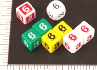 Dice : NUMBERED OPAQUE ROUNDED SOLID 02