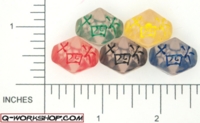 Dice : D10 CLEAR ROUNDED SOLID Q WORKSHOP JAPAN 01