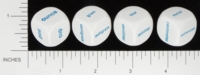 Dice : NON NUMBERED OPAQUE ROUNDED SOLID MEASUREMENT GRAMS LITERS METERS OUNCES 01