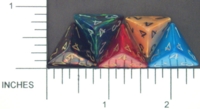 Dice : D4 OPAQUE ROUNDED IRIDESCENT CHESSEX MENAGERIE 01