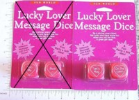Dice : DUPS03 EASTER UNLIMITED LUCKY LOVER MESSAGE DICE RED