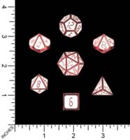 Dice : MINT68 UNKNOWN CHINESE ZINC RECESSED FACES RED 01