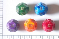 Dice : D12 OPAQUE ROUNDED SWIRL CC GOLDEN SILK