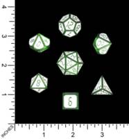 Dice : MINT68 UNKNOWN CHINESE ZINC RECESSED FACES GREEN 01