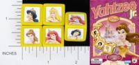 Dice : NON NUMBERED OPAQUE ROUNDED SOLID YAHTZEE PARKER BROTHERS DISNEY PRINCESS 01