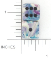 Dice : D6 OPAQUE ROUNDED SWIRL CHESSEX AMAZING COLORS BKTRADE 01