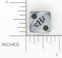 Dice : D6 OPAQUE ROUNDED IRIDESENT GAMESTATION CHJ