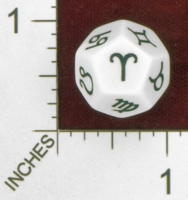 Dice : D12 OPAQUE ROUNDED SOLID  ERIC HARSHBARGER ZODIAC DIE 01