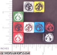 Dice : NUMBERED OPAQUE ROUNDED SOLID Q WORKSHOP DRAGON RERELEASE 02