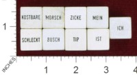 Dice : MINT39 UNKNOWN POSSIBLY GERMAN DIRTY WORDS