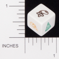 Dice : NON NUMBERED OPAQUE ROUNDED SOLID GAMESTATION RESTAURANT
