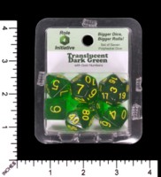 Dice : MINT65 ROLE FOR INITIATIVE TRANSLUCENT GREEN WITH YELLOW