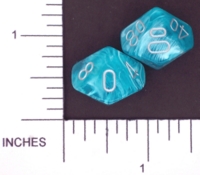 Dice : D10 TRANSLUCENT ROUNDED SWIRL CHESSEX MENAGERIE 01