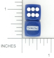 Dice : D6 OPAQUE ROUNDED SOLID TSINGTAO 01