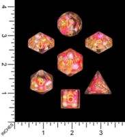 Dice : MINT70 KRAKEN DICE PEARL FILLED PINK AND WHITE
