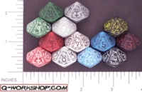 Dice : D10 OPAQUE ROUNDED SOLID Q WORKSHOP MAGE 01
