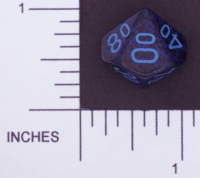 Dice : D10 OPAQUE ROUNDED SPECKLED WITH BLUE 4