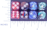 Dice : D6 OPAQUE ROUNDED IRIDESCENT CHESSEX 01