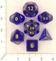 Dice : MINT19 CRYSTAL CASTE CLEAR ROUNDED SOLID BLUE 01