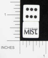 Dice : D6 OPAQUE ROUNDED SOLID CANADIAN MIST 01