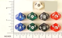 Dice : D10 OPAQUE ROUNDED IRIDESCENT MTG MANA 1