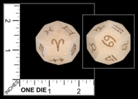 Dice : MINT86 UNNOWN CHINESE WOODEN D12 ZODIAC
