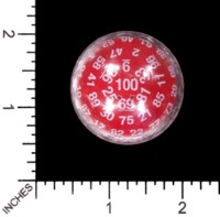 Dice : D100 RED AND WHITE LARGE 03 MK IV