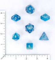Dice : MINT62 NORSE FOUNDRY GLASS AGATE BLUE