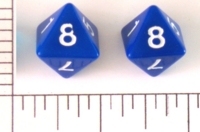 Dice : D8 OPAQUE ROUNDED SOLID 4