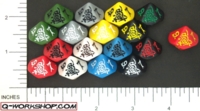 Dice : D10 OPAQUE ROUNDED SOLID Q WORKSHOP APOCALIPS 01