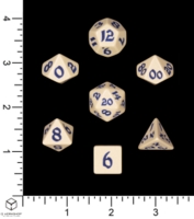 Dice : MINT70 Q WORKSHOP RUNIC CLASSIC IVORY WITH BLUE
