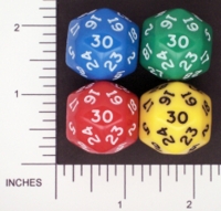 Dice : D30 OPAQUE ROUNDED SOLID FAMILY LEARNING 01