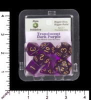 Dice : MINT65 ROLE FOR INITIATIVE TRANSLUCENT PURPLE WITH GOLD