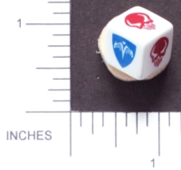 Dice : NON NUMBERED OPAQUE ROUNDED SOLID WHITE HEROSCAPE 01