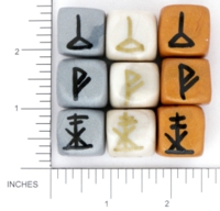 Dice : NON NUMBERED OPAQUE ROUNDED GLITTER DIVINATION 01