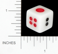 Dice : D6 OPAQUE ROUNDED SOLID ORIENTAL 02