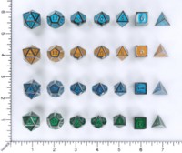 Dice : MINT64 UNKNOWN CHINESE ZINC SERIF RECESSED FACES WITH ENAMEL 01