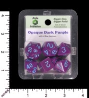 Dice : MINT65 ROLE FOR INITIATIVE OPAQUE PURPLE WITH BLUE
