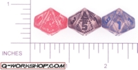 Dice : D10 CLEAR ROUNDED SOLID Q WORKSHOP CHIP 01