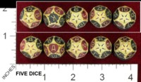Dice : POKER UNKNOWN CELLULOID 12 SIDED