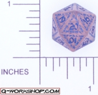 Dice : D20 CLEAR ROUNDED SOLID Q WORKSHOP RUNIC II 02