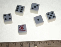 Dice : NON NUMBERED OPAQUE ROUNDED SOLID FAST FREDDIES 01