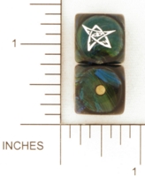 Dice : D6 OPAQUE ROUNDED SWIRL CHESSEX CUSTOM 04 CTHULHU