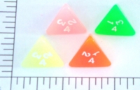 Dice : D4 TRANSLUCENT ROUNDED SOLID 1