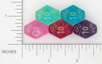 Dice : D10 TRANSLUCENT ROUNDED GLITTER CHESSEX BOREALIS 4