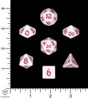 Dice : MINT70 Q WORKSHOP RUNIC CLASSIC WHITE WITH RED