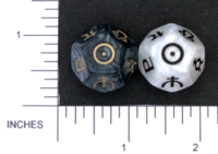 Dice : D12 OPAQUE ROUNDED IRIDESCENT DICE AND GAMES 01