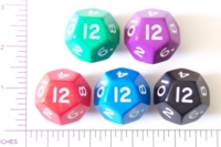 Dice : D12 OPAQUE ROUNDED SOLID JUMBO