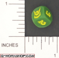 Dice : NUMBERED OPAQUE ROUNDED SOLID Q WORKSHOP ORC 01
