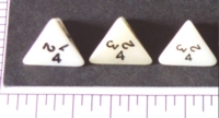 Dice : D4 OPAQUE ROUNDED IRIDESCENT 2